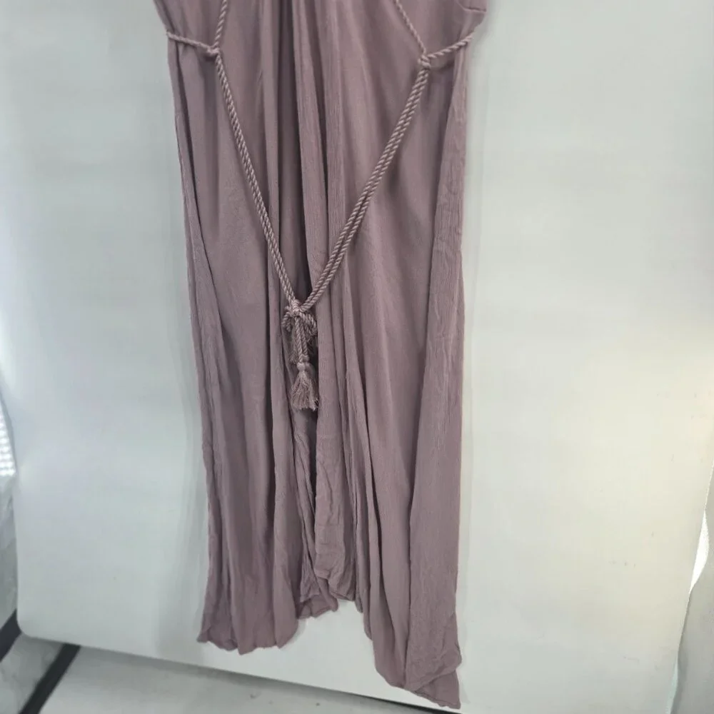 Baltic Born Light Purple Mauve Jennifer Deep V-Neck Tassel Belt Maxi Dress XXXL - Picture 3 of 14